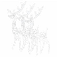 Decorazioni Natalizie Renne in Acrilico 3 pz 120 cm Blu 3154349