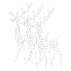 Decorazioni Natalizie Renne in Acrilico 3 pz 120 cm Blu 3154349