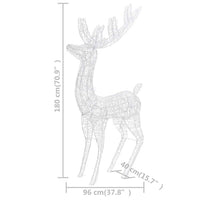 Renne di Natale XXL in Acrilico 250 LED 2 pz 180cm Bianco Caldo 3154354