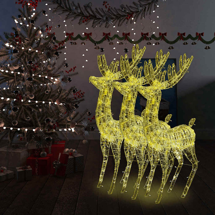 Renne di Natale XXL in Acrilico 250 LED 3 pz 180cm Bianco Caldo 3154355