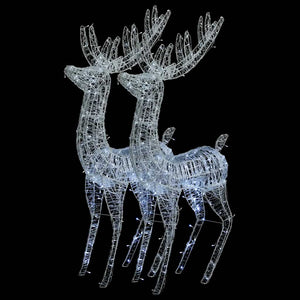 Renne di Natale XXL in Acrilico 250 LED 2pz 180cm Bianco Freddo 3154357