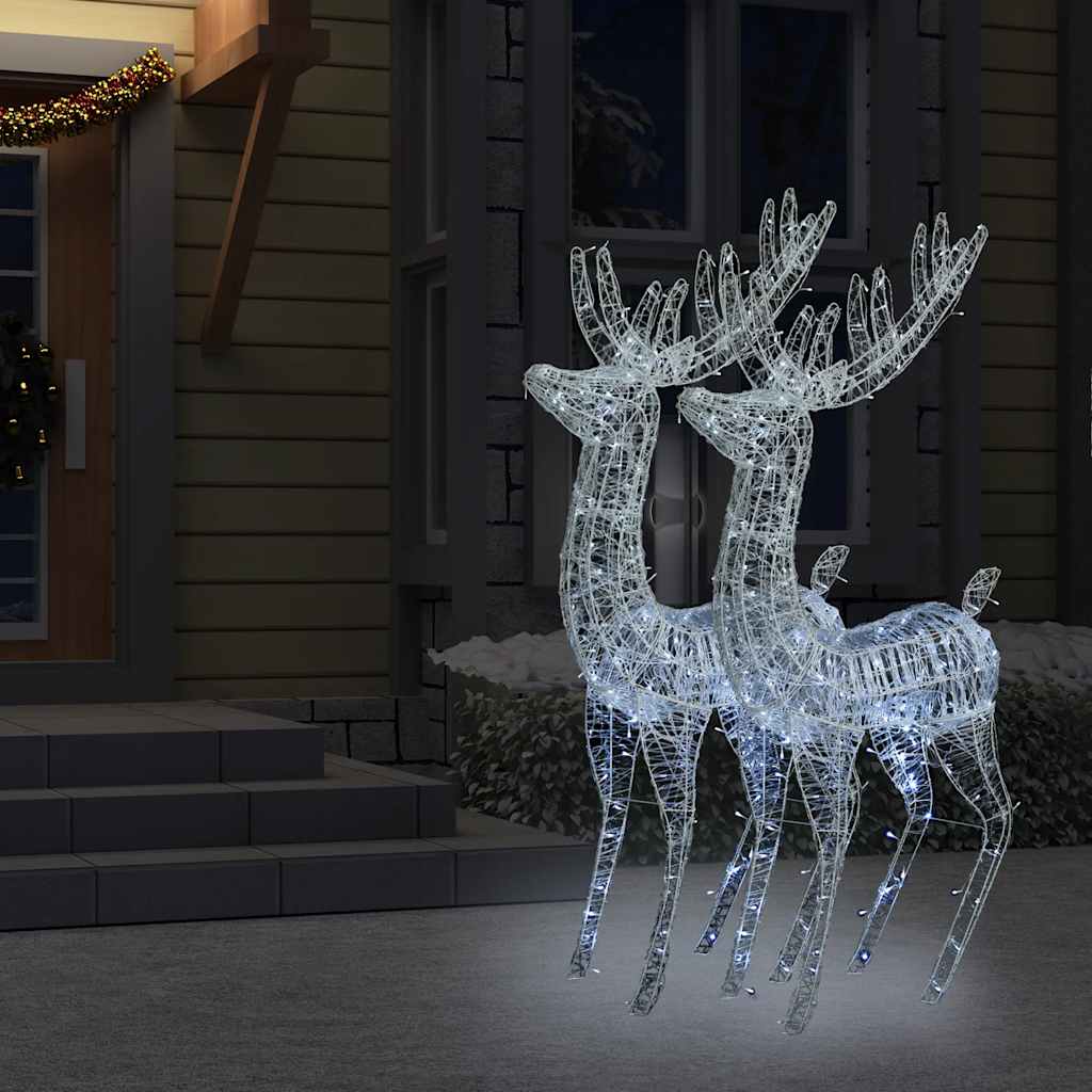 Renne di Natale XXL in Acrilico 250 LED 2pz 180cm Bianco Freddo 3154357