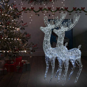 Renne di Natale XXL in Acrilico 250 LED 2pz 180cm Bianco Freddo 3154357
