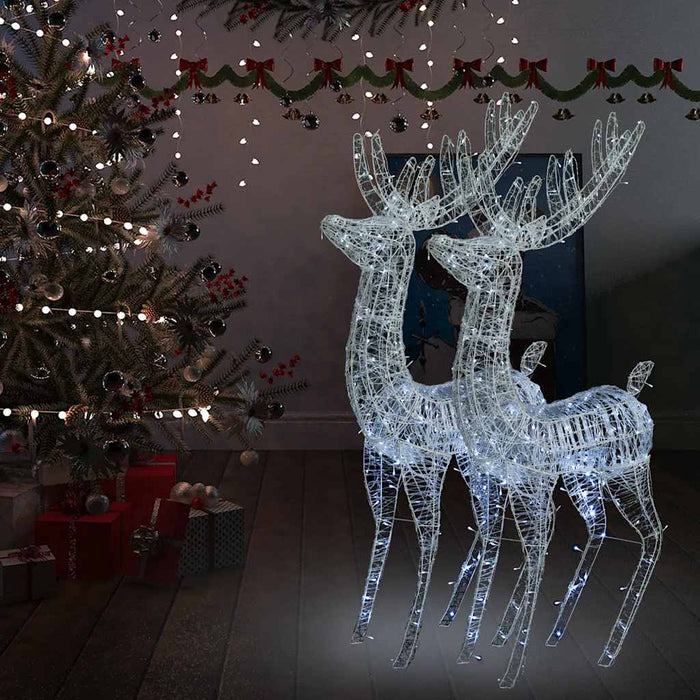 Renne di Natale XXL in Acrilico 250 LED 2pz 180cm Bianco Freddo 3154357