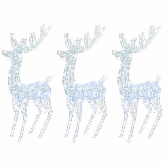 Renne di Natale XXL in Acrilico 250 LED 3pz 180cm Bianco Freddo 3154358