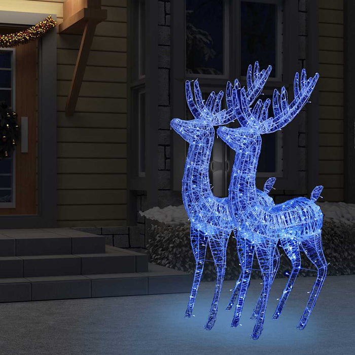 Renne di Natale XXL in Acrilico 250 LED 2 pz 180 cm Blu 3154360