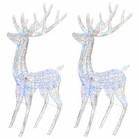 Renne di Natale XXL in Acrilico 250 LED 2 pz 180 cm Multicolore 3154363