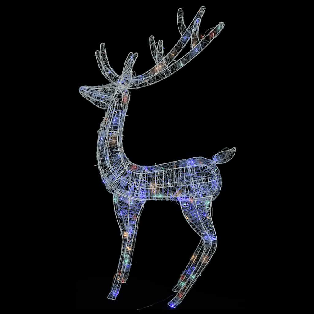 Renne di Natale XXL in Acrilico 250 LED 2 pz 180 cm Multicolore 3154363