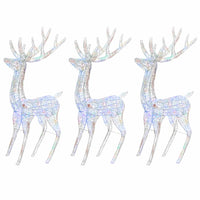 Renne di Natale XXL in Acrilico 250 LED 3 pz 180 cm Multicolore 3154364