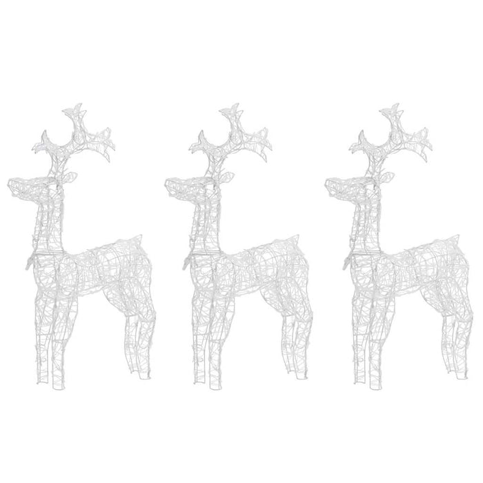 Decorazioni Natalizie Renne 3 pz 60x16x100 cm in Acrilico 3154370