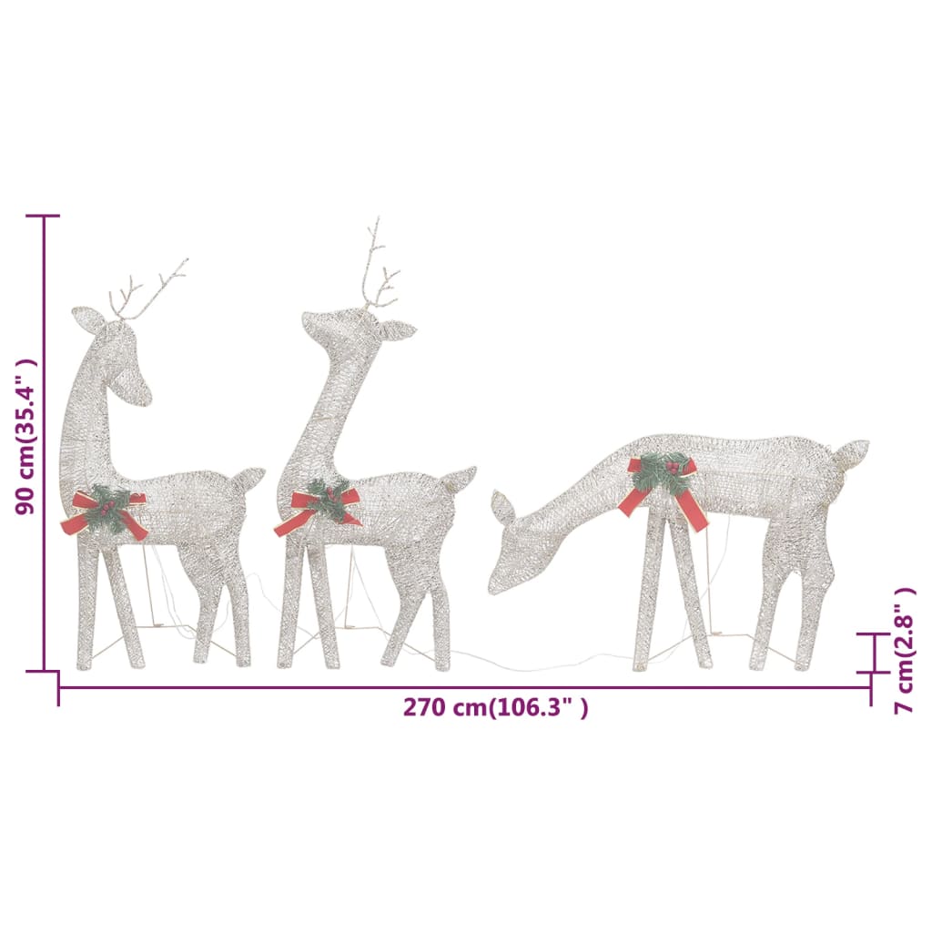 Renne di Natale 6 pz Oro Bianco Caldo Rete 3154246