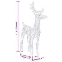 Renne di Natale 6 pz Blu 240 LED in Acrilico