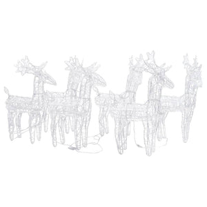 Renne di Natale 6 pz Multicolore 240 LED in Acrilico 3154262