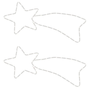 Figure Natalizie Stelle Comete 48 LED 2pz Bianco Caldo 65x28 cm