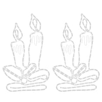 Figure Natalizie Candele con 144 LED 2 pz 70x42 cm 3154276