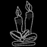 vidaXL Figure Natalizie Candele con 144 LED 2 pz 70x42 cm