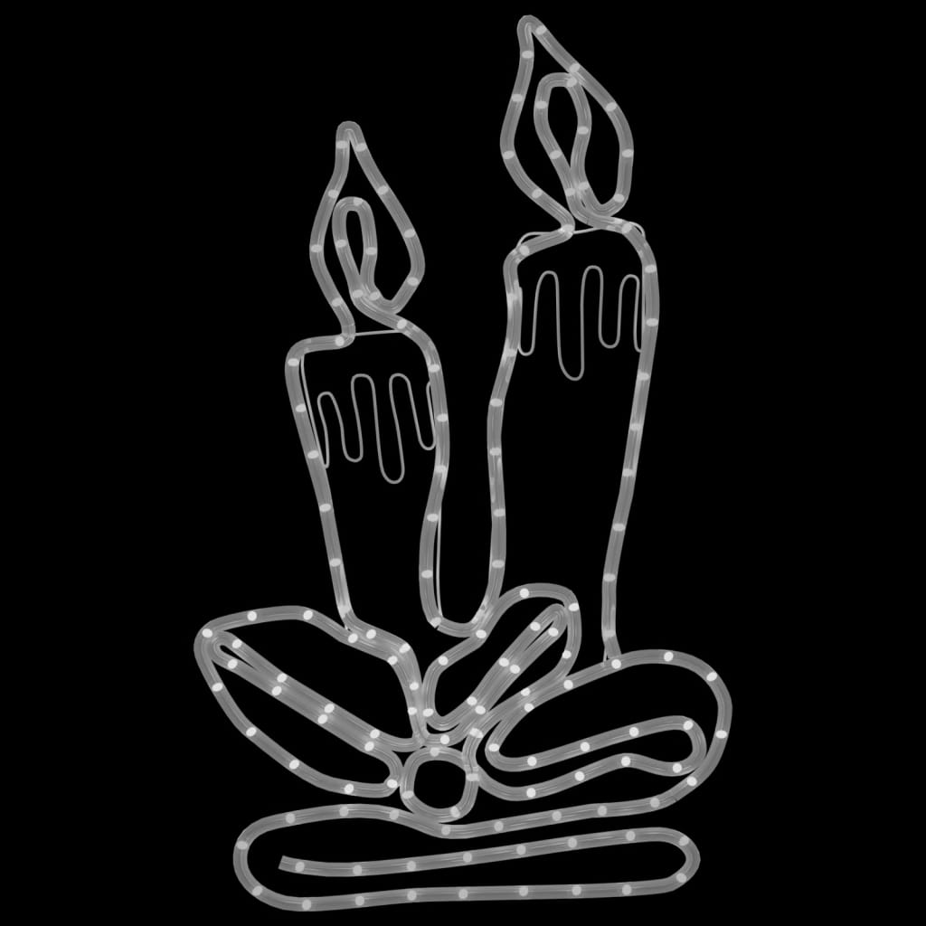 Figure Natalizie Candele con 144 LED 2 pz 70x42 cm 3154276