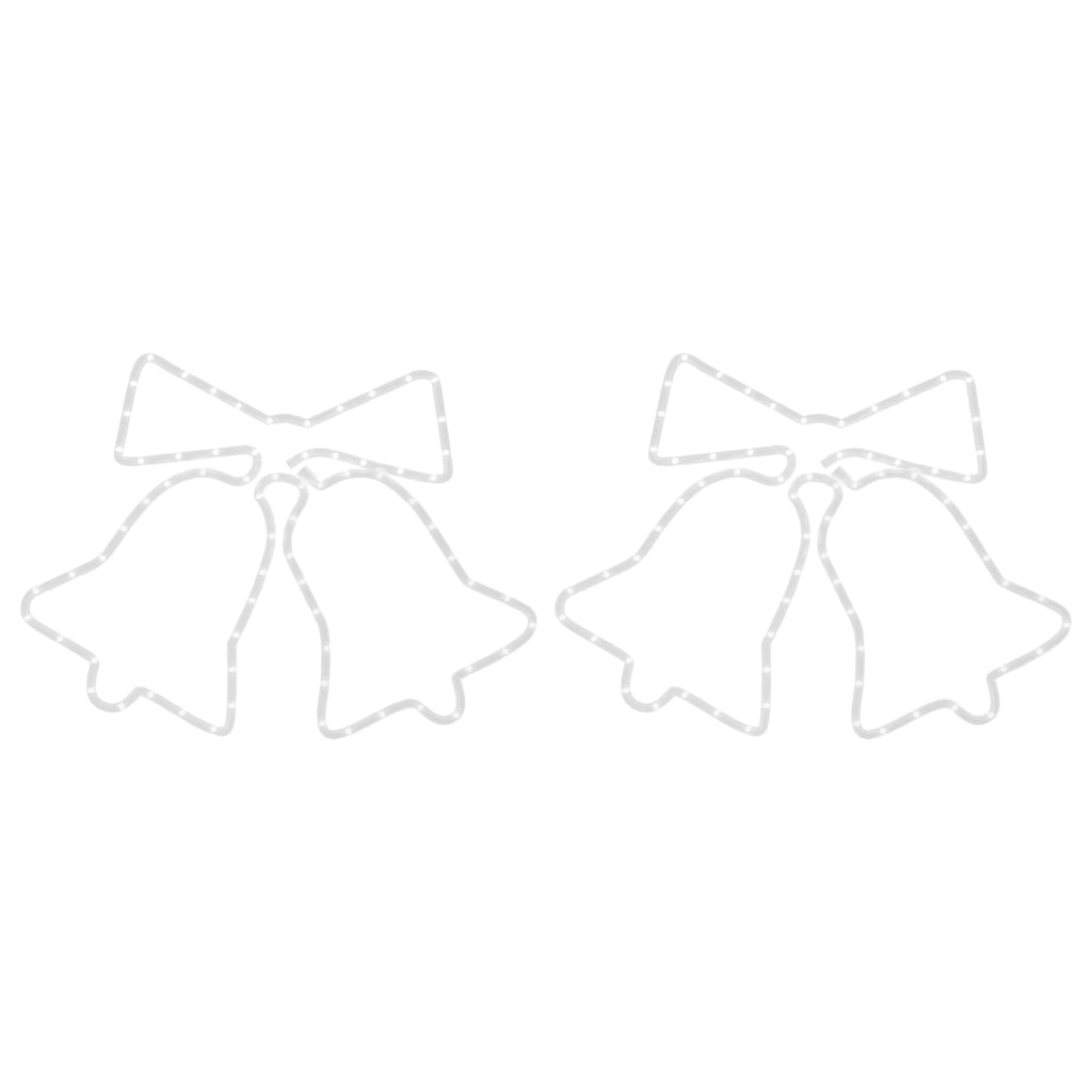 Figure Natalizie Campane con 72 LED 2 pz 50x56 cm