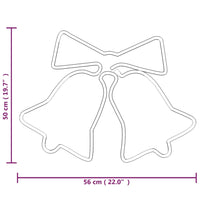 Figure Natalizie Campane con 72 LED 2 pz 50x56 cm 3154279