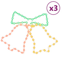 Figure Natalizie Campane con 72 LED 3 pz 50x56 cm 3154280