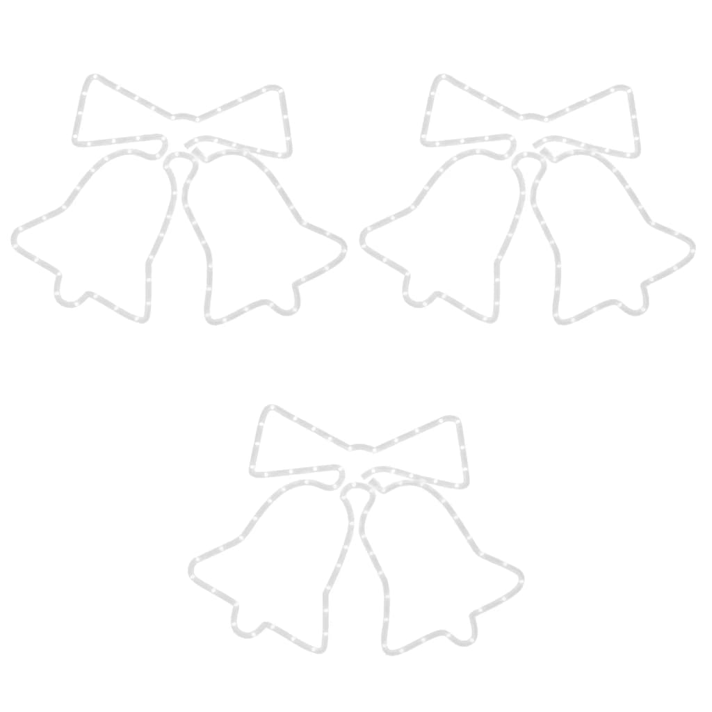 Figure Natalizie Campane con 72 LED 3 pz 50x56 cm 3154280