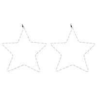 Figure Natalizie Stelle con 48 LED 2pz Bianco Caldo 56 cm 3154282
