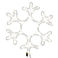 Figura Natalizia Fiocco di Neve LED 2 pz Bianco Caldo 27x27 cm 3154285