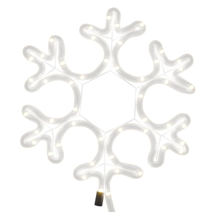 Figura Natalizia Fiocco di Neve LED 3 pz Bianco Caldo 27x27 cm 3154286
