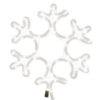 Figura Natalizia Fiocco di Neve LED 3 pz Bianco Caldo 27x27 cm