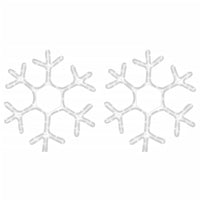 Figura Natalizia Fiocco di Neve LED 2 pz Bianco Caldo 38x37 cm
