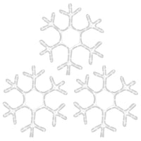 Figura Natalizia Fiocco di Neve LED 3 pz Bianco Caldo 38x37 cm