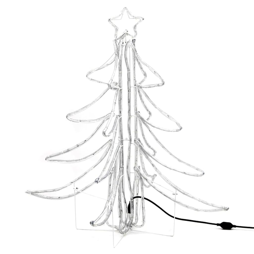Figura Albero Natale Pieghevole LED 3pz Bianco Caldo 87x87x93cm