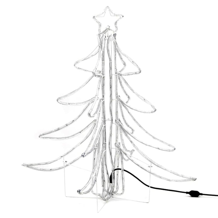 Figura Albero Natale Pieghevole LED 3pz Bianco Caldo 87x87x93cm 3154298