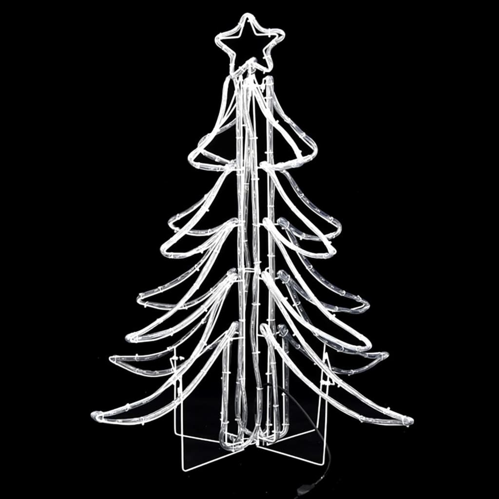 Figura Albero Natale Pieghevole LED 3pz Bianco Caldo 87x87x93cm