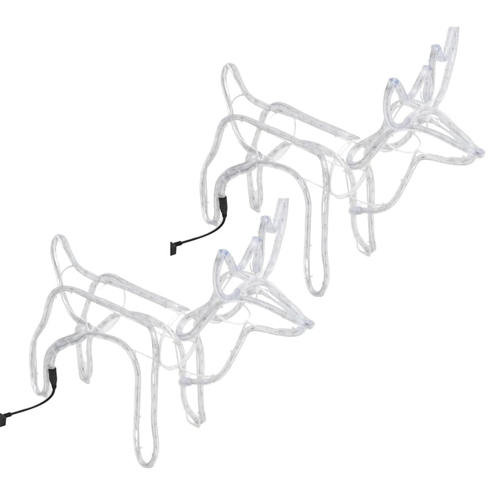 Figure Natalizie Renne 2 pz Bianco Caldo 60x30x60 cm 3154303