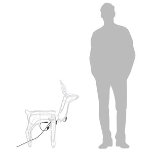 Figure Natalizie Renne con Teste Mobili 3 pz Bianco Caldo 3154310