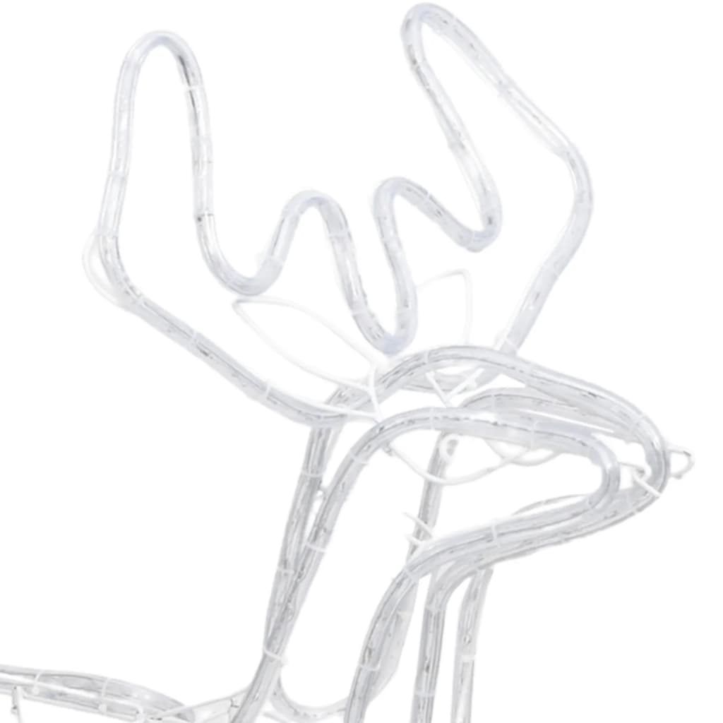 Figure Natalizie Renne 2 pz Bianco Freddo 76x42x87 cm