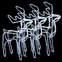 Figure Natalizie Renne 3 pz Bianco Freddo 76x42x87 cm 3154313