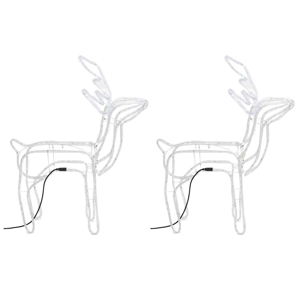 Figure Natalizie Renne 3 pz Bianco Freddo 76x42x87 cm 3154313