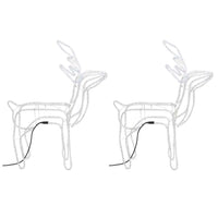 Figure Natalizie Renne 3 pz Bianco Freddo 76x42x87 cm 3154313