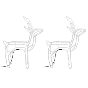 Figure Natalizie Renne 3 pz Bianco Freddo 76x42x87 cm 3154313