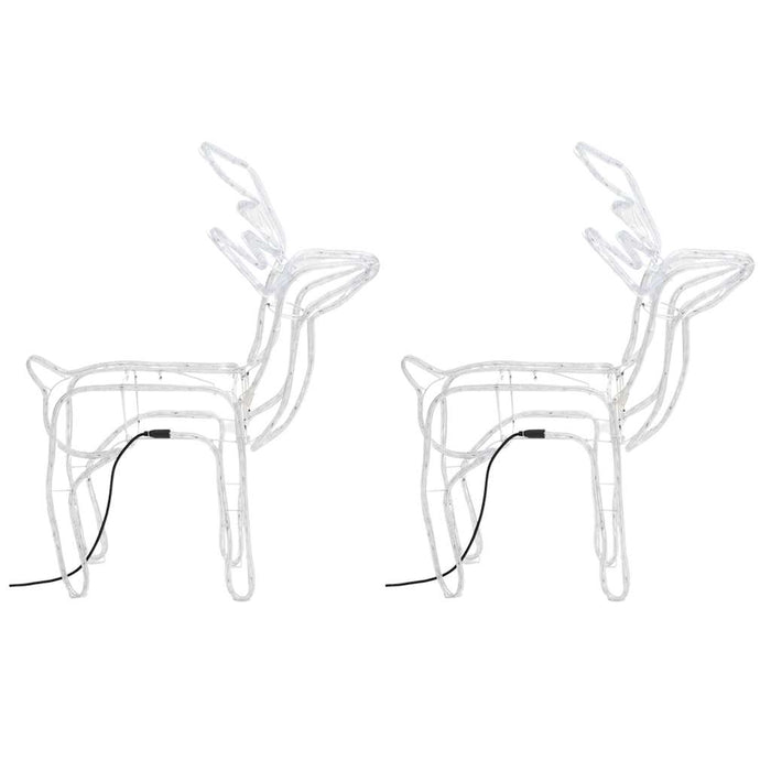 Figure Natalizie Renne 3 pz Bianco Freddo 76x42x87 cm