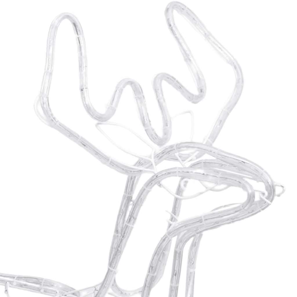 Figure Natalizie Renne 3 pz Bianco Freddo 76x42x87 cm 3154313