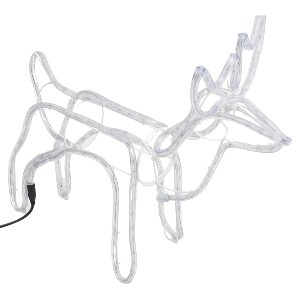 Figure Natalizie Renne 2 pz Bianco Freddo 60x30x60 cm 3154315