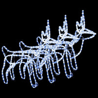 Figure Natalizie Renne 3 pz Bianco Freddo 60x30x60 cm 3154316