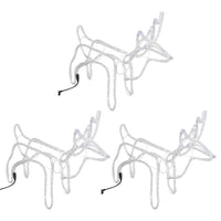 Figure Natalizie Renne 3 pz Bianco Freddo 60x30x60 cm