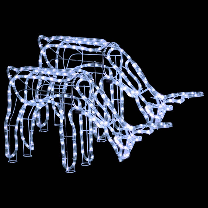 Figure Natalizie Renne 2 pz Bianco Freddo 73x31x45 cmcod mxl 76248