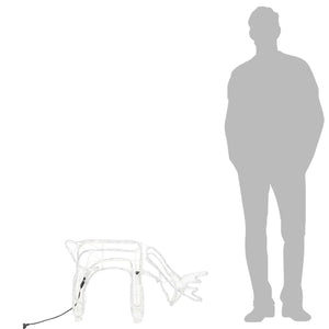 Figure Natalizie Renne 3 pz Bianco Freddo 73x31x45 cm 3154319