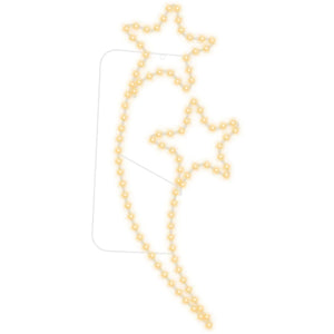Stringhe Luci a Forma di Stella 4pz Bianco Caldo 125,5x53x4,5cm 3154324
