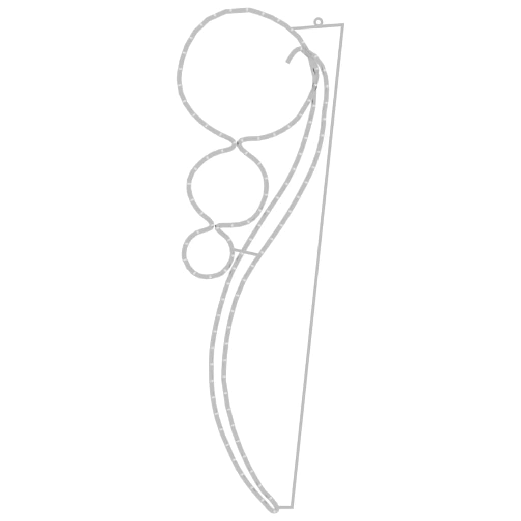 Stringhe Luci a Forma di Palle 8pz Bianco Caldo 111,5x35x4,5cm 3154330